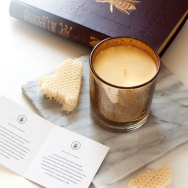 Apis Cera bougie ambre en cire d'abeille