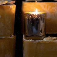 Apis Cera bougie ambre en cire d'abeille