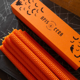 Velas de cera de abejas enrolladas a mano - Lucienne - Edición Halloween