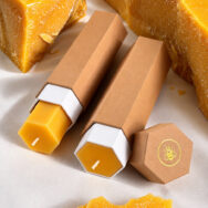 Hexagonal Beeswax candles Sixtine Apis Cera