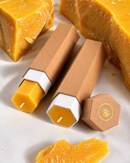 Hexagonal Beeswax candles Sixtine Apis Cera