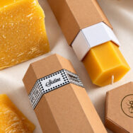 Hexagonal Beeswax candles Sixtine Apis Cera