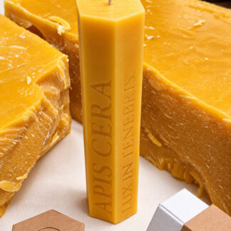 Hexagonal Beeswax Pillar Candle – Sixtine